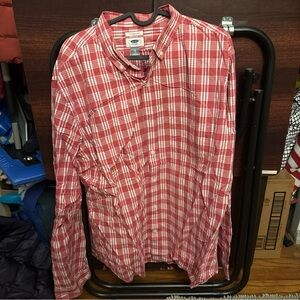 Old Navy Red Plaid Shirt